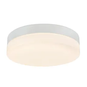 # 63002L-2 LED Large Flush Mount Ceiling Light Fixture, Contemporary Design in White Finish, Frosted Glass Diffuser, 11" Diameter