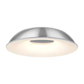 # 63009 LED Flush Mount Ceiling Light Fixture, Contemporary Design in Chrome Finish, Milk White Acrylic Diffuser, 12" Diameter