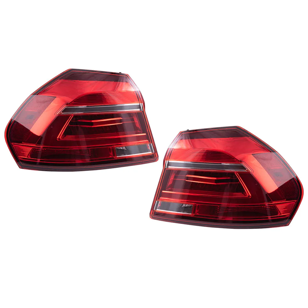 2016-2017 Volkswagen Passat With LED Headlights Built To 7/3/2016 LED Combination Tail Light Assembly Body Mounted Set LH RH