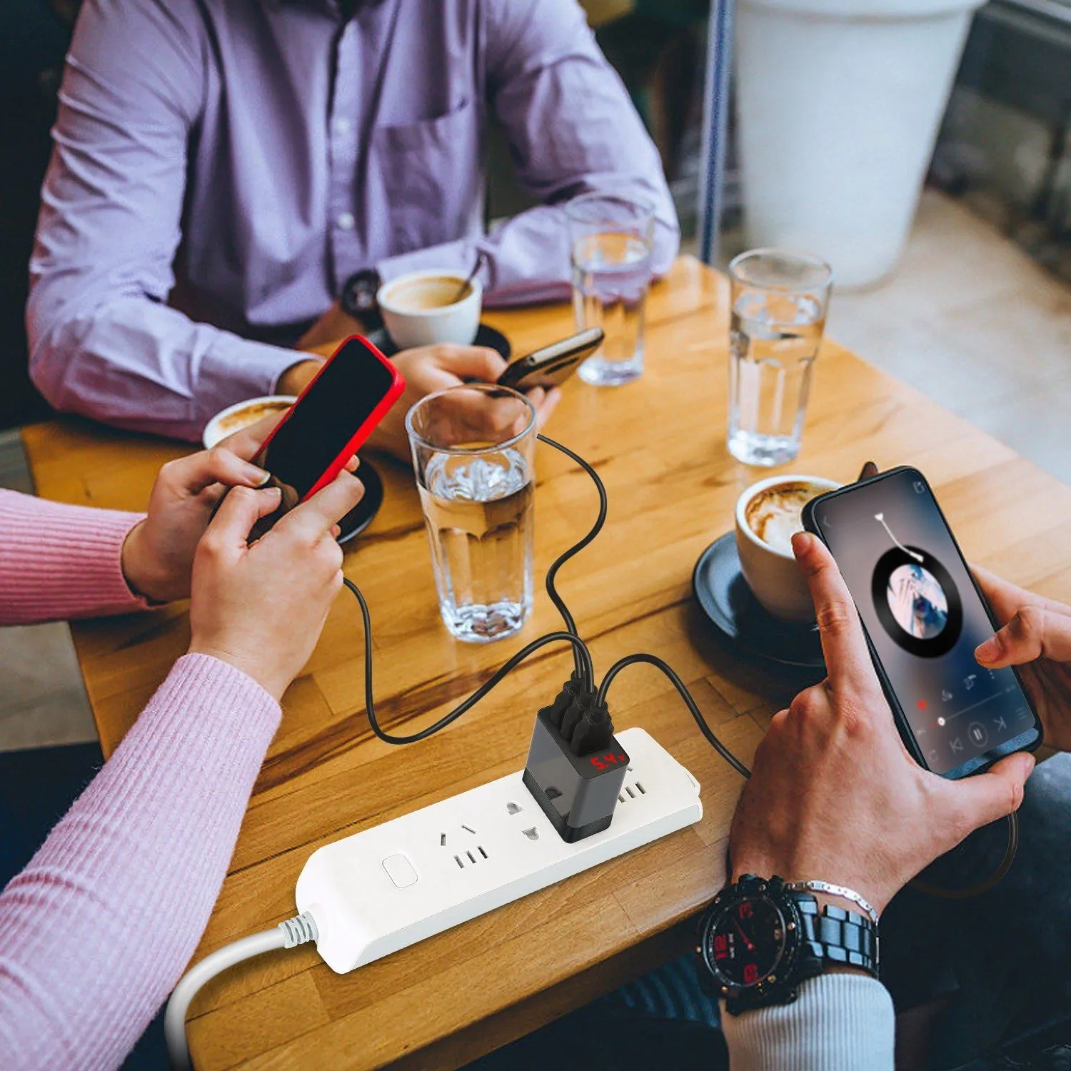 3-Pack: 3-Port USB Wall Charger