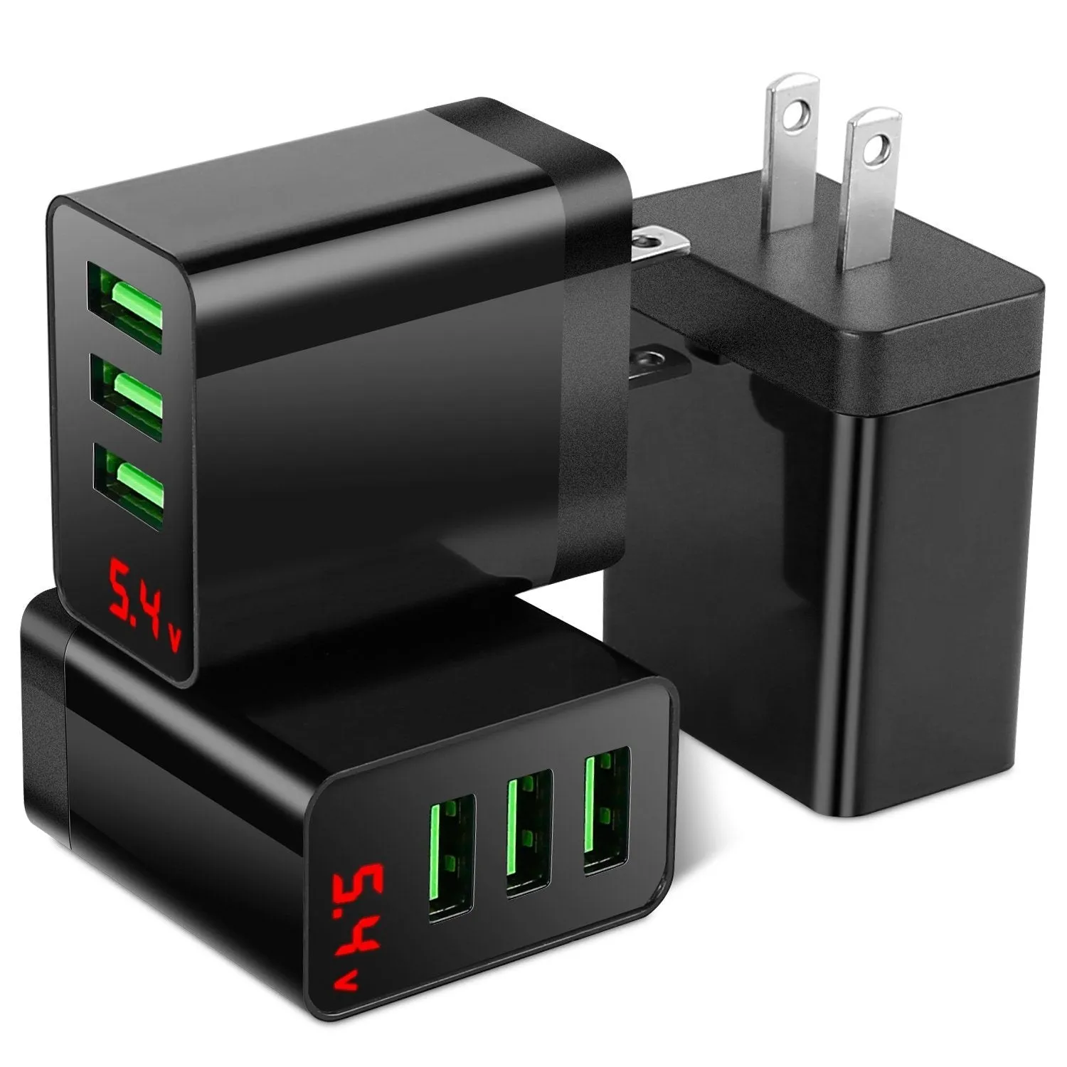 3-Pack: 3-Port USB Wall Charger