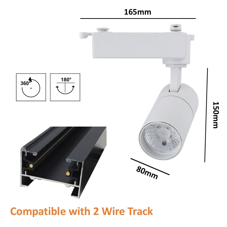 30w Cob Track Light 6007 White body