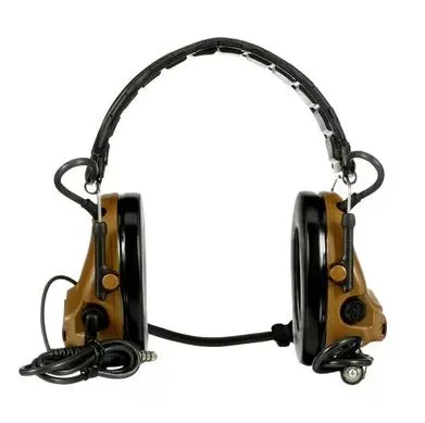 3M PELTOR ComTac V Headset MT20H682FB-19 CY, Foldable, Dual Lead, Standard Dynamic Mic, NATO Wiring, Coyote