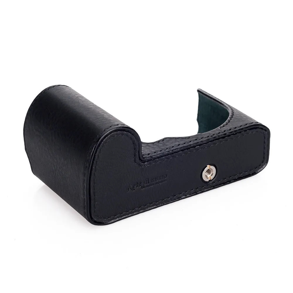 Arte di Mano Half Case for Leica SL (Typ 601) - Minerva Black with Black Stitching