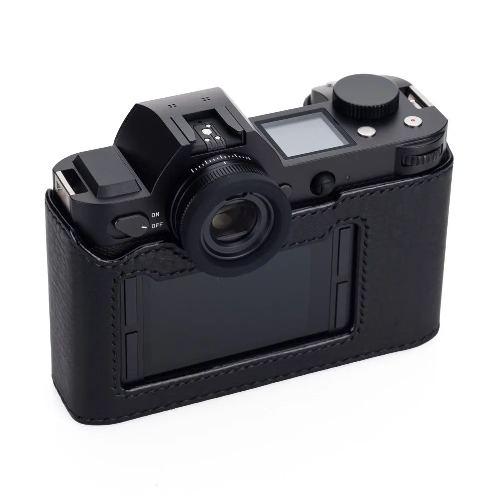 Arte di Mano Half Case for Leica SL (Typ 601) - Minerva Black with Black Stitching