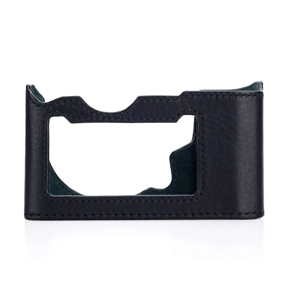 Arte di Mano Half Case for Leica SL (Typ 601) - Minerva Black with Black Stitching