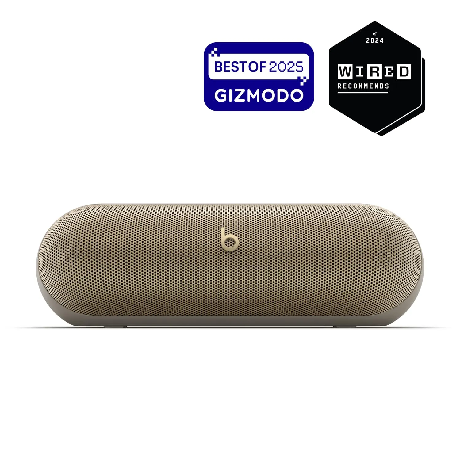 Beats Pill (2024 Release)-Portable Bluetooth Speaker- Up to 24H Battery Life, Water Resistant, Bluetooth, Apple & Android Compatible, Seriously Loud Sound for Home, Outdoor and Travel- Champagne Gold