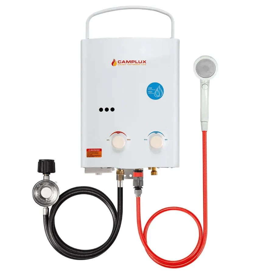 Camplux 5L Portable Tankless Water Heater (CSA Certified For Outdoor Use) - White