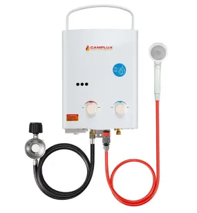 Camplux 5L Portable Tankless Water Heater (CSA Certified For Outdoor Use) - White