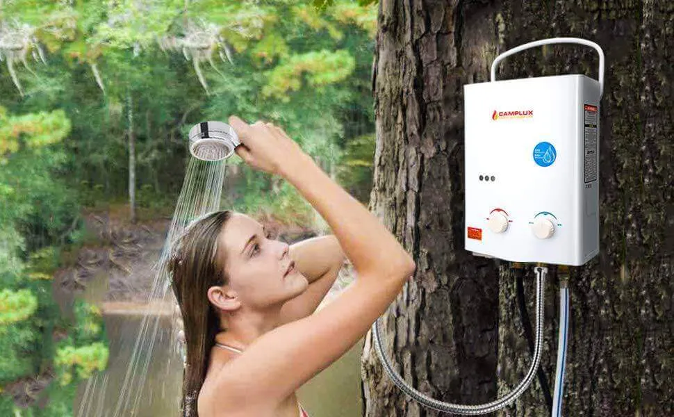 Camplux 5L Portable Tankless Water Heater (CSA Certified For Outdoor Use) - White