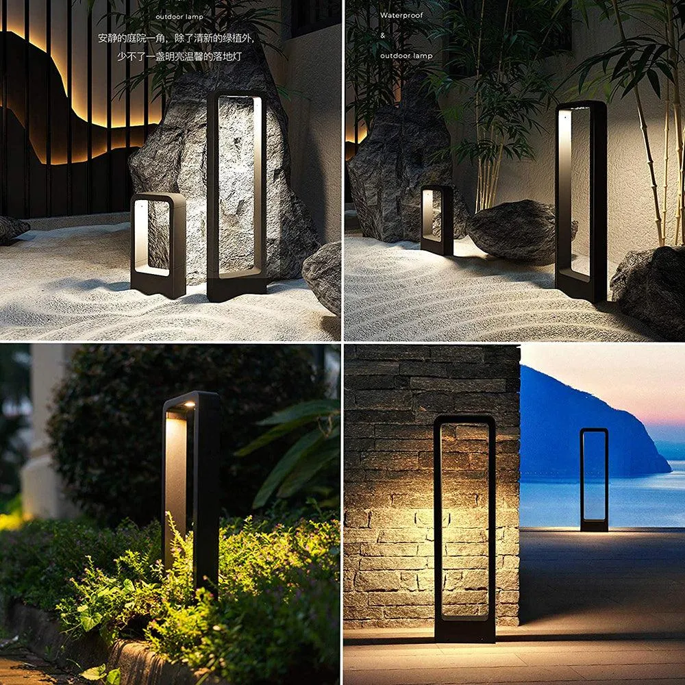 CDPA56 Path Light 8W Low Voltage LED Rectangular Adjustable Bollard Landscape Pathway Lighting