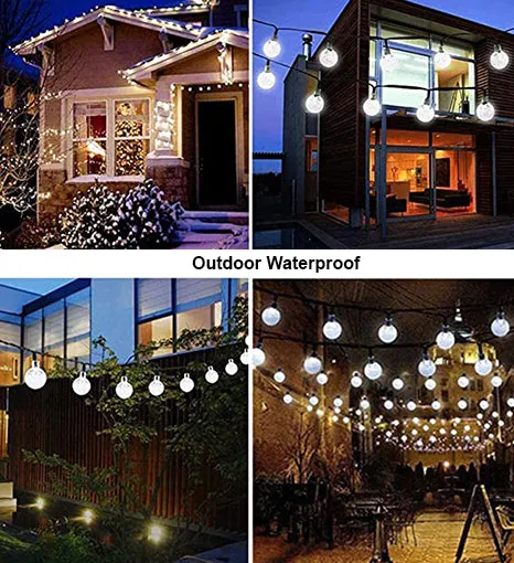 Crystal Globe Lights, Waterproof Solar Patio Outdoor Camping