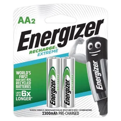 Energizer - Recharge Extreme NH15E Recharged AA Batteries Value Pack (2300 mAh)