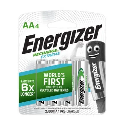 Energizer - Recharge Extreme NH15E Recharged AA Batteries Value Pack (2300 mAh)