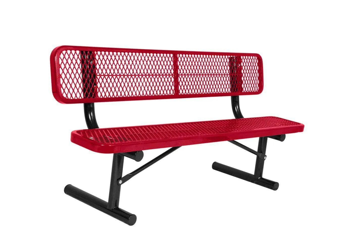 Extra Heavy-Duty Bench with Back - Diamond Pattern