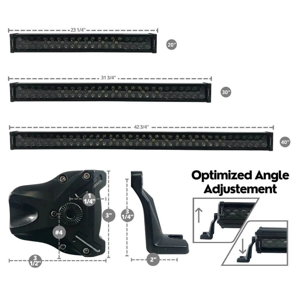 Extreme LED - 40" Extreme Stealth Dual Row 285W Combo Beam LED Light Bar