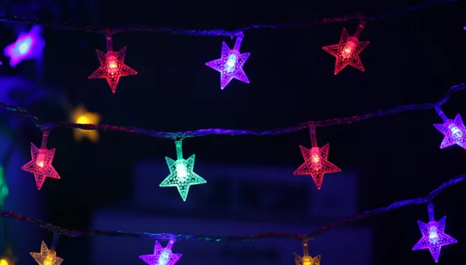 Fairy Stars String Lights Curtain String Lights for Bedroom Window Decorations Wedding Garden Decoration Lights