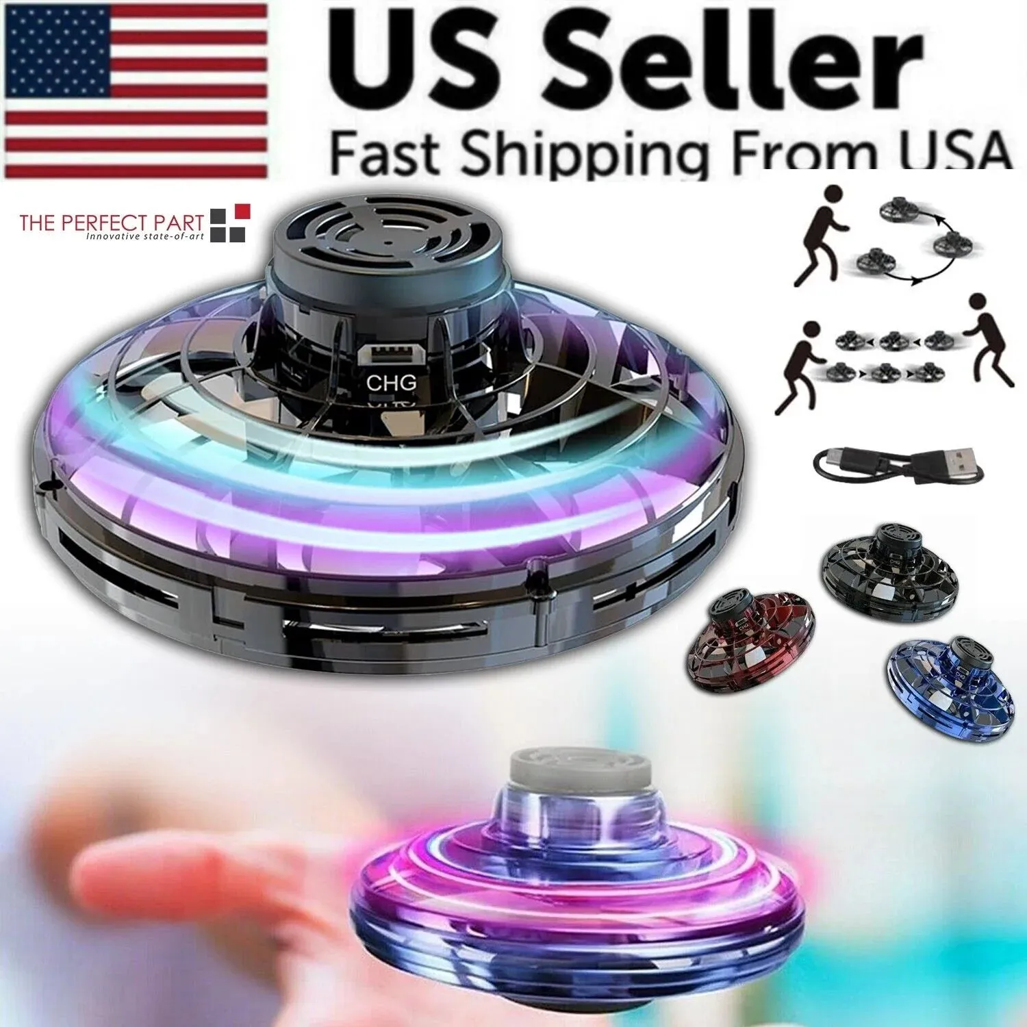 Flying Fidget Spinner Drone Ball UFO