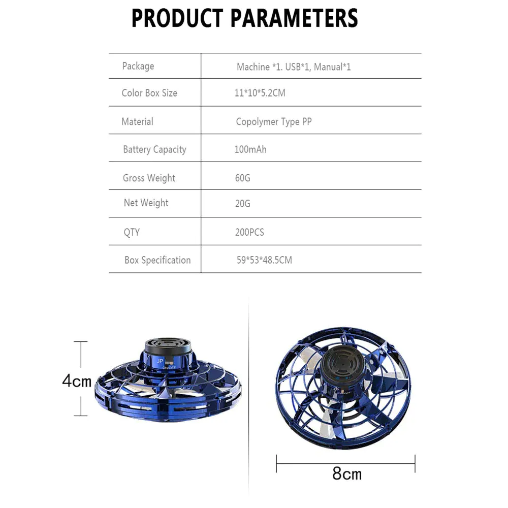 Flying Fidget Spinner Drone Ball UFO