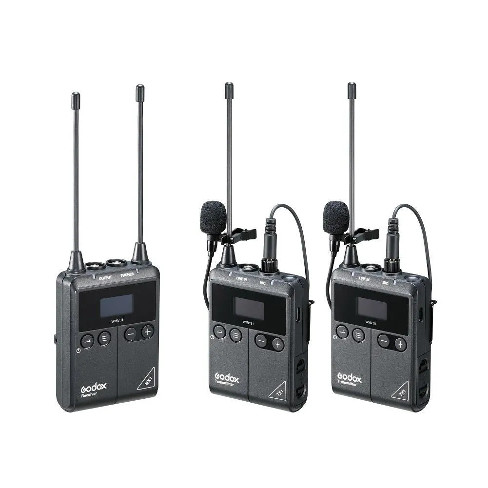 Godox WMicS1 Dual Kit UHF Wireless Microphone System (DEMO STOCK)