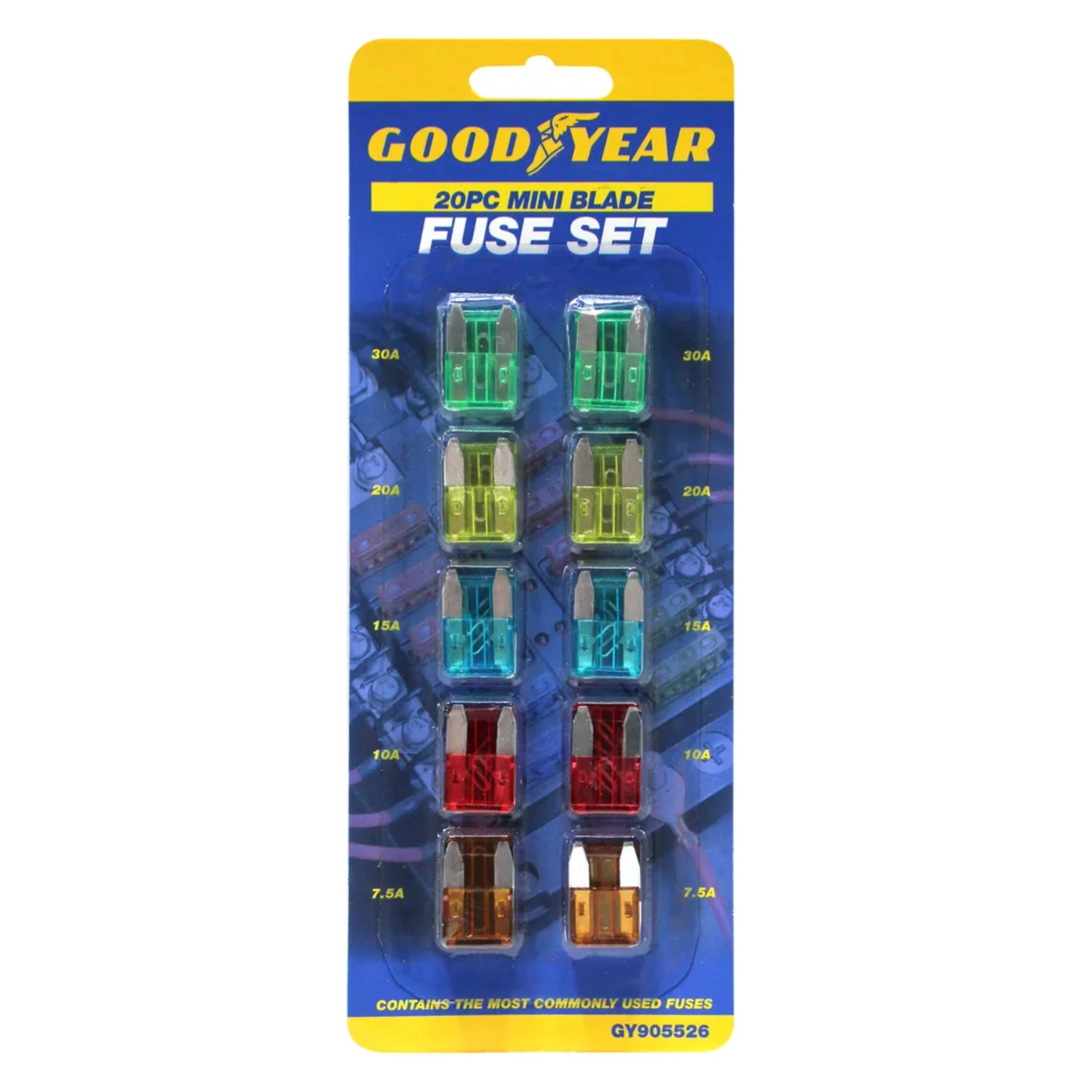 Goodyear 20PC Mini Blade Fuses