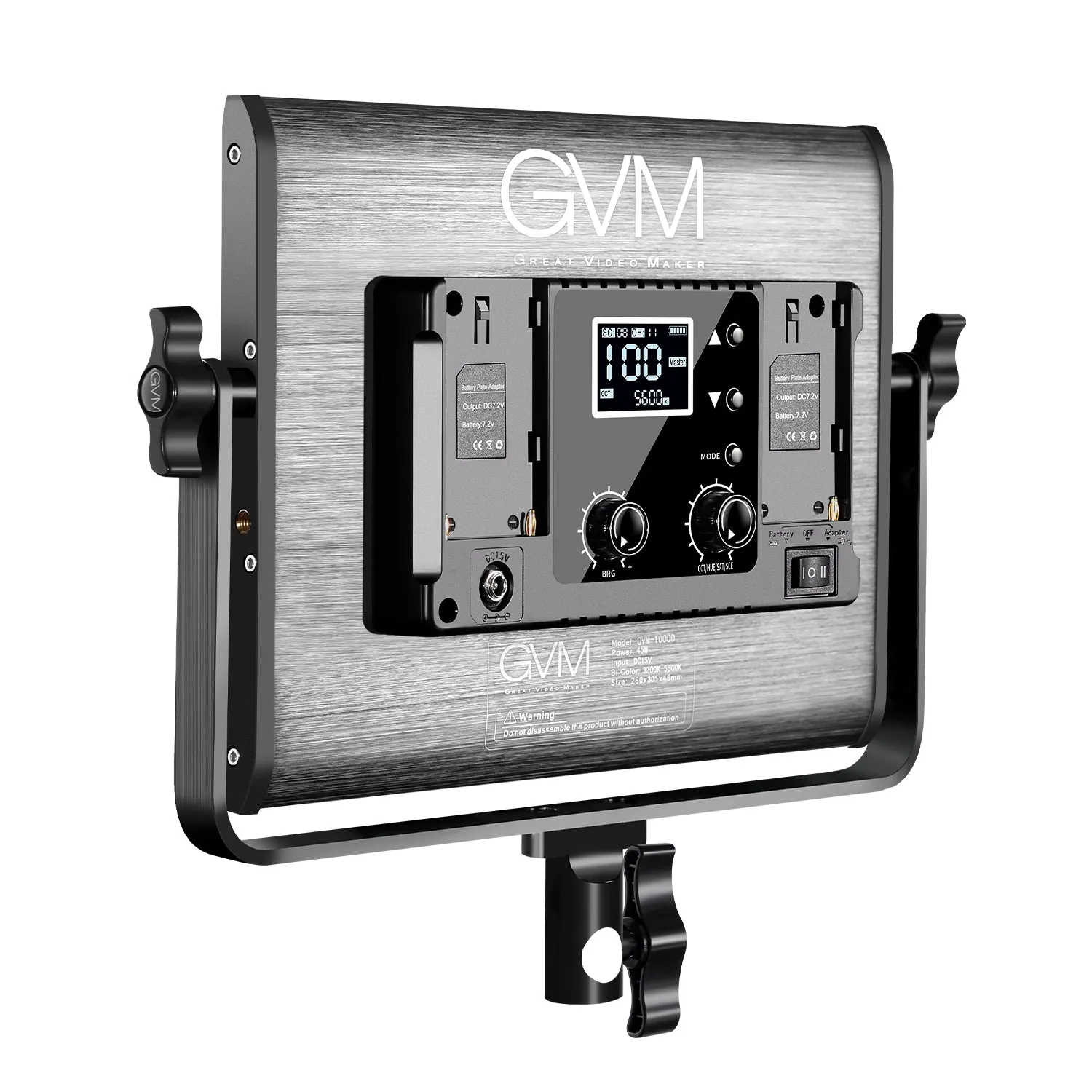 GVM-1000D 45W Bi-Color & RGB Video Light