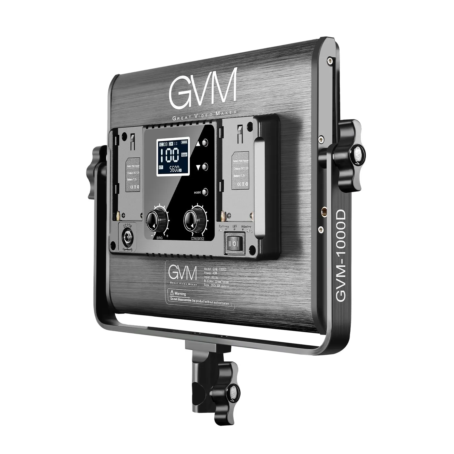 GVM-1000D 45W Bi-Color & RGB Video Light