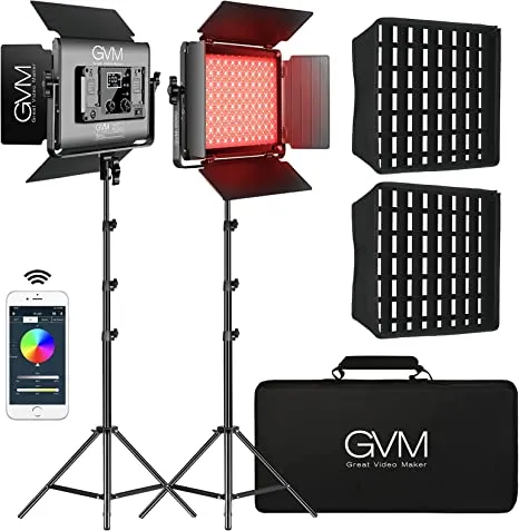 GVM-1000D 45W Bi-Color & RGB Video Light