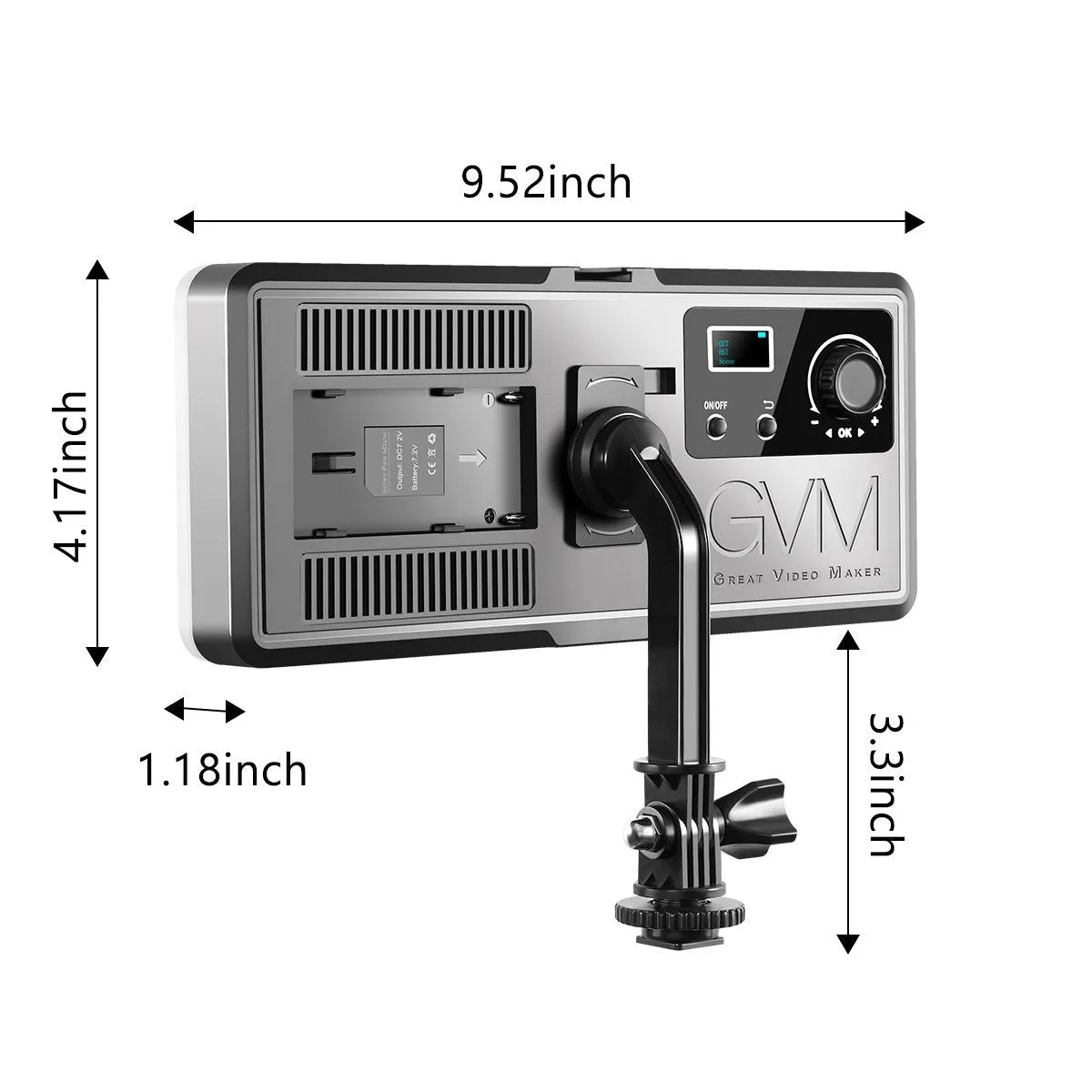 GVM RGB20W On-Camera RGB LED Video Light with Bluetooth APP Control