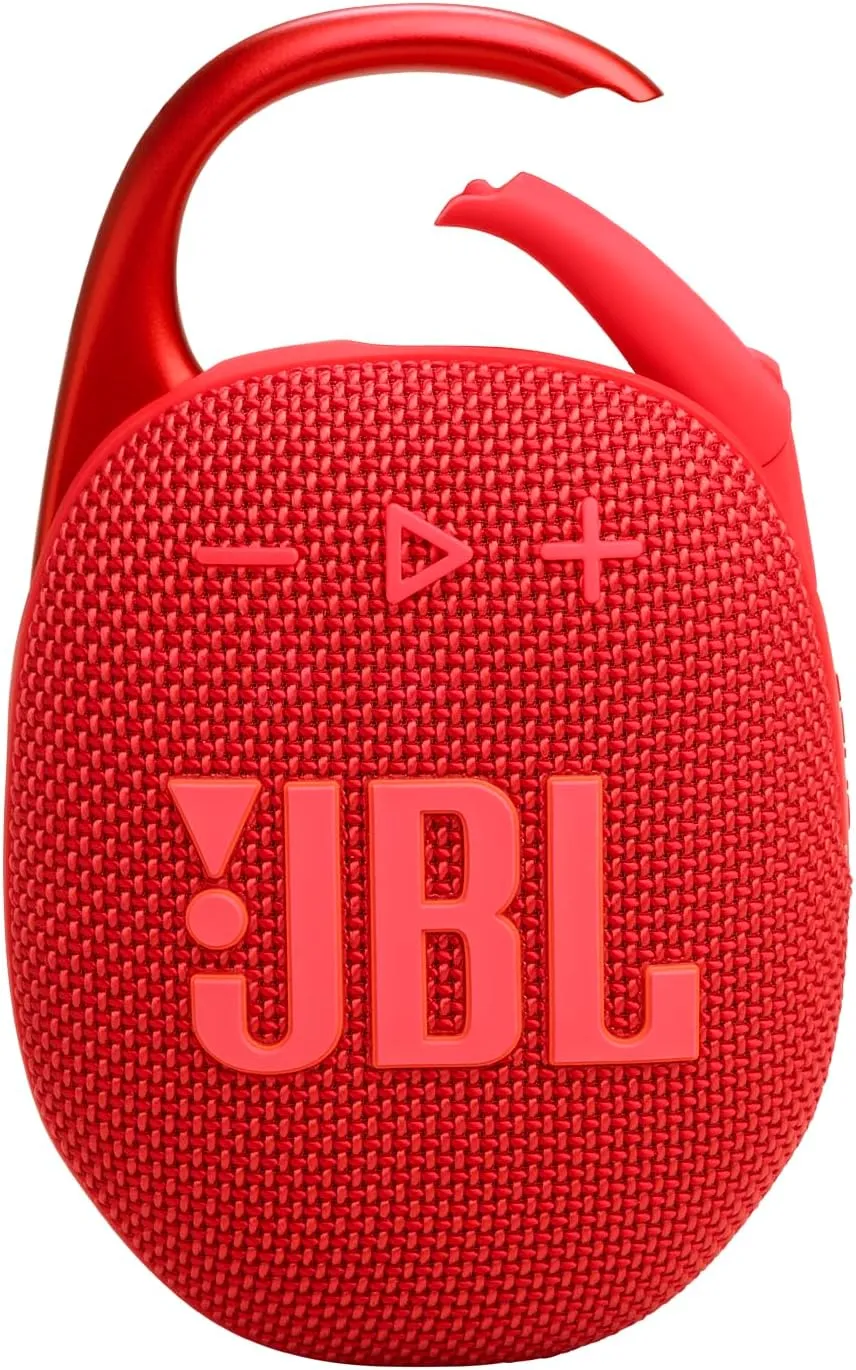 JBL Clip 5 - Ultra-Portable, Waterproof & Dustproof Bluetooth Speaker, Big Pro Sound with Punchy Bass, Integrated Carabiner, up to 12 Hours of Play, Made in Part with Recycled Materials (Black)