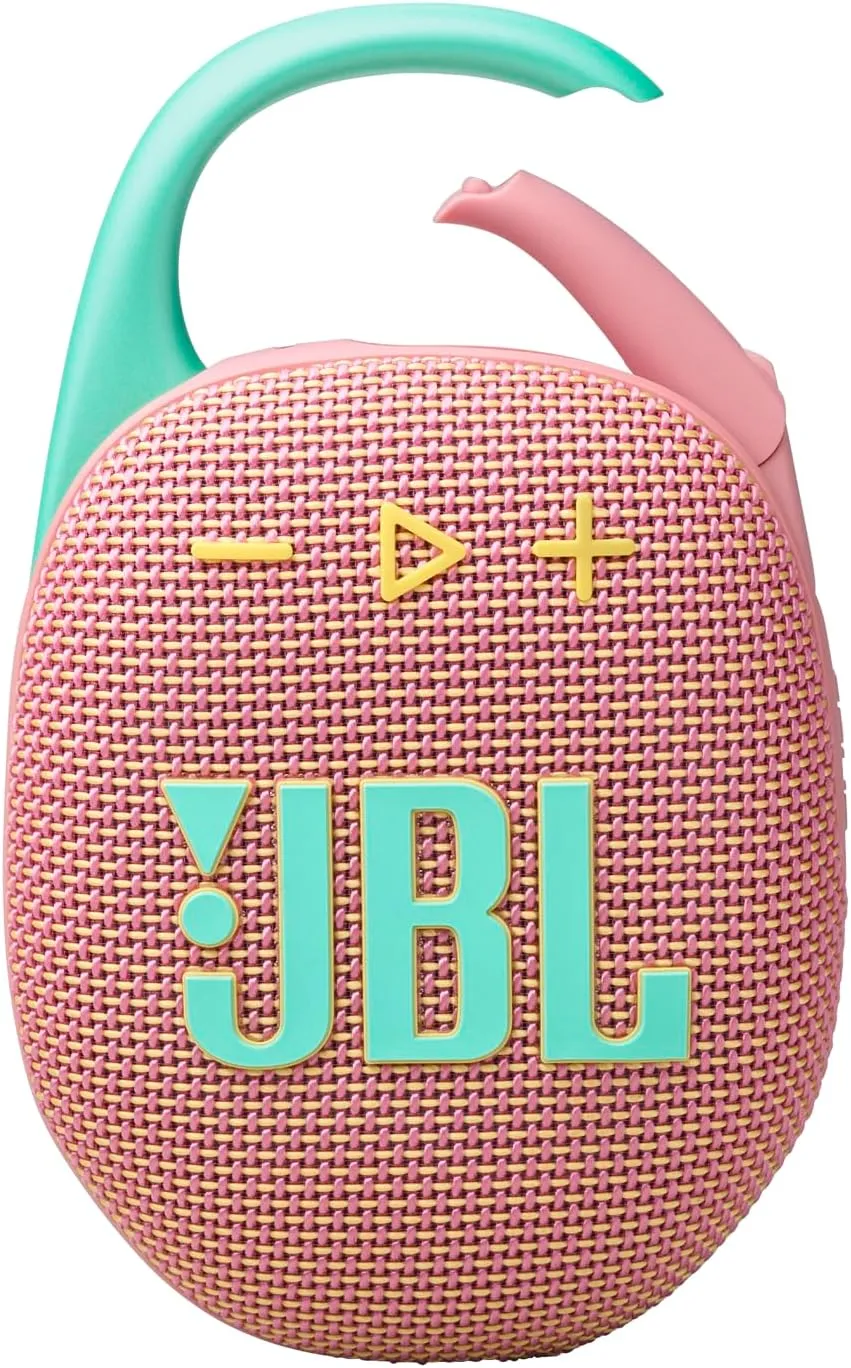 JBL Clip 5 - Ultra-Portable, Waterproof & Dustproof Bluetooth Speaker, Big Pro Sound with Punchy Bass, Integrated Carabiner, up to 12 Hours of Play, Made in Part with Recycled Materials (Black)