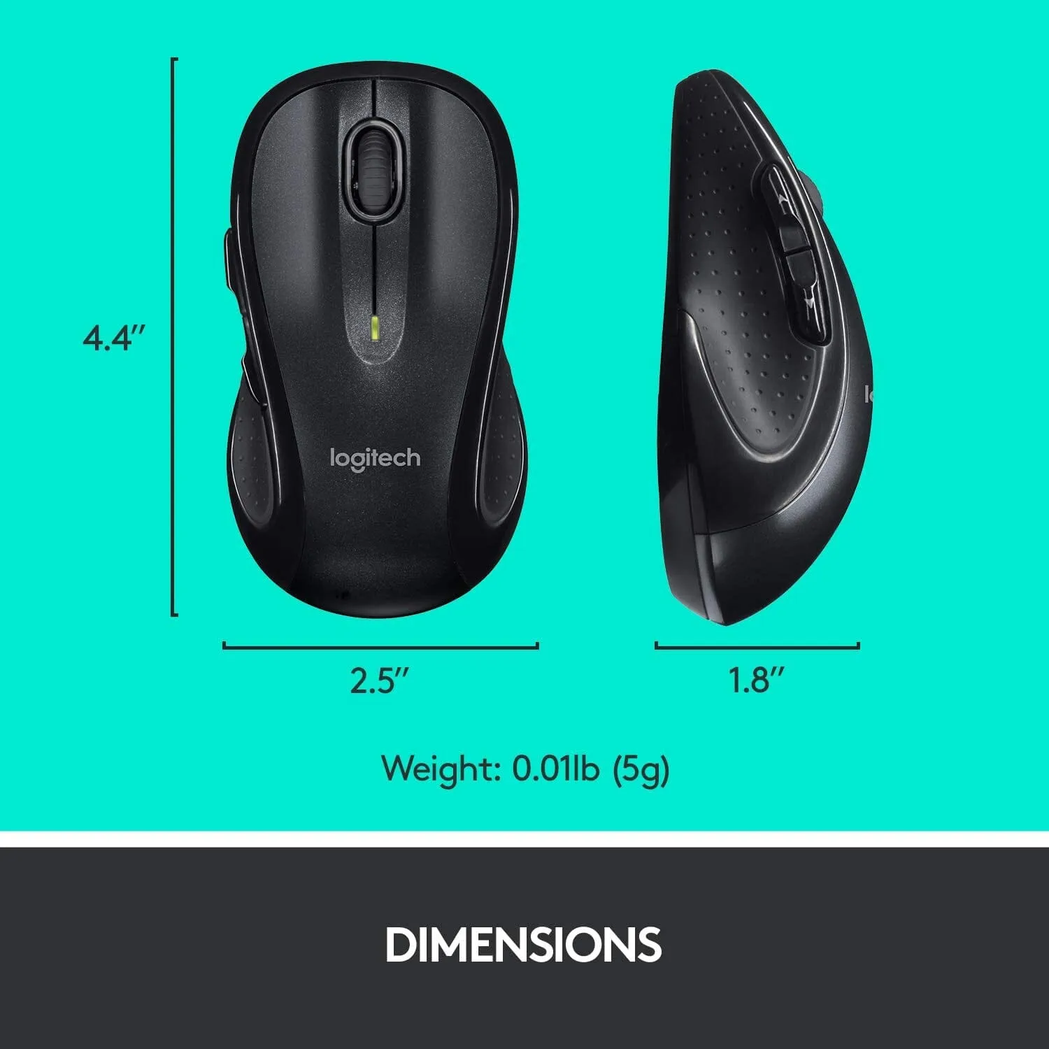 Logitech M510 Wireless Computer Mouse w/Unifying Receiver (Refurbished)