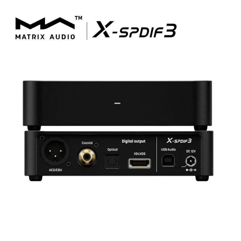 Matrix X-SPDIF 3 USB Digital Audio Interface IIS-LVDS/Coaxial/Optical/AES/EUB 768kHz/32Bit DSD512 USB Interface