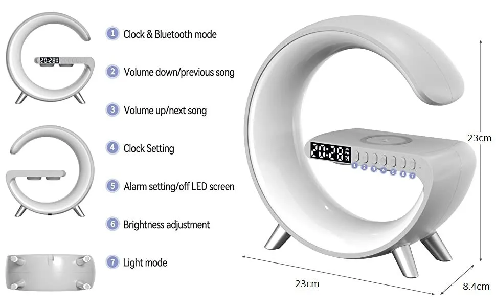 Multifunctional Wireless Charger & Alarm Clock