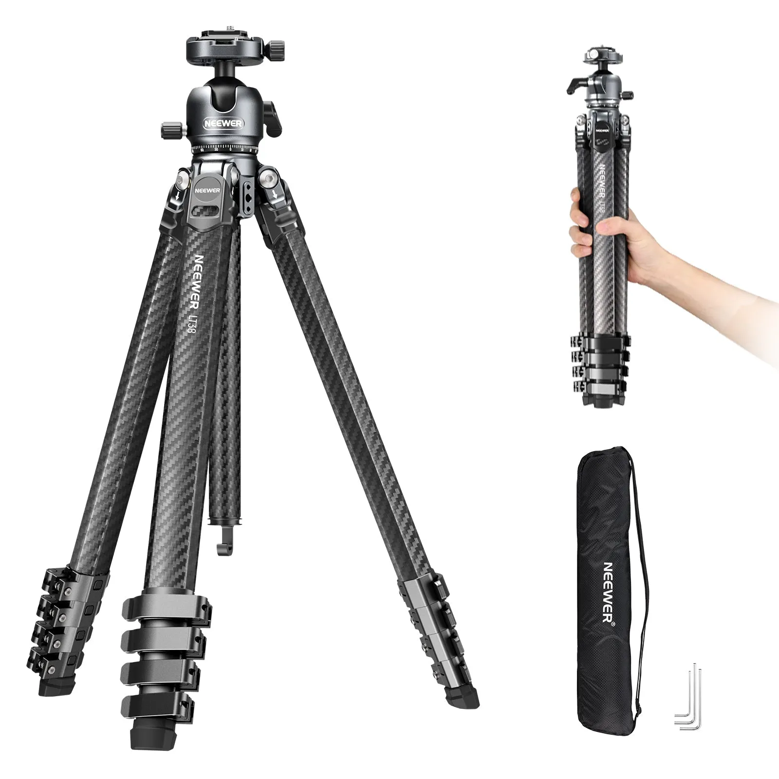 NEEWER LITETRIP LT38 Carbon Fiber Tripod