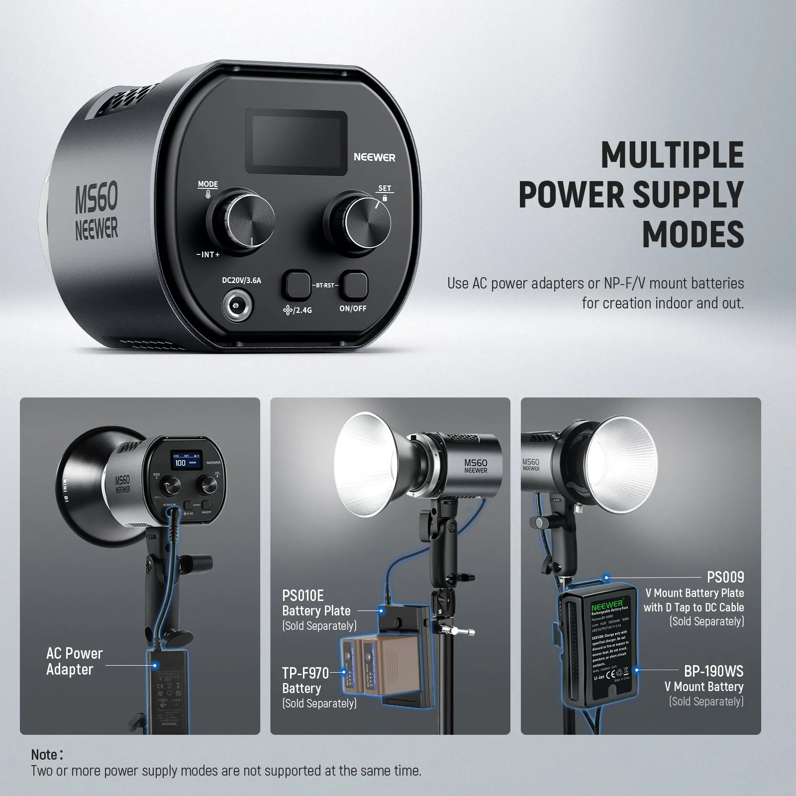 NEEWER MS60 65W Mini COB LED Video Light