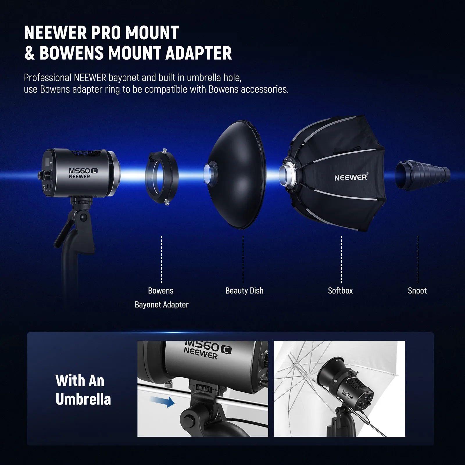 NEEWER MS60C RGB LED Video Light Handheld Spotlight