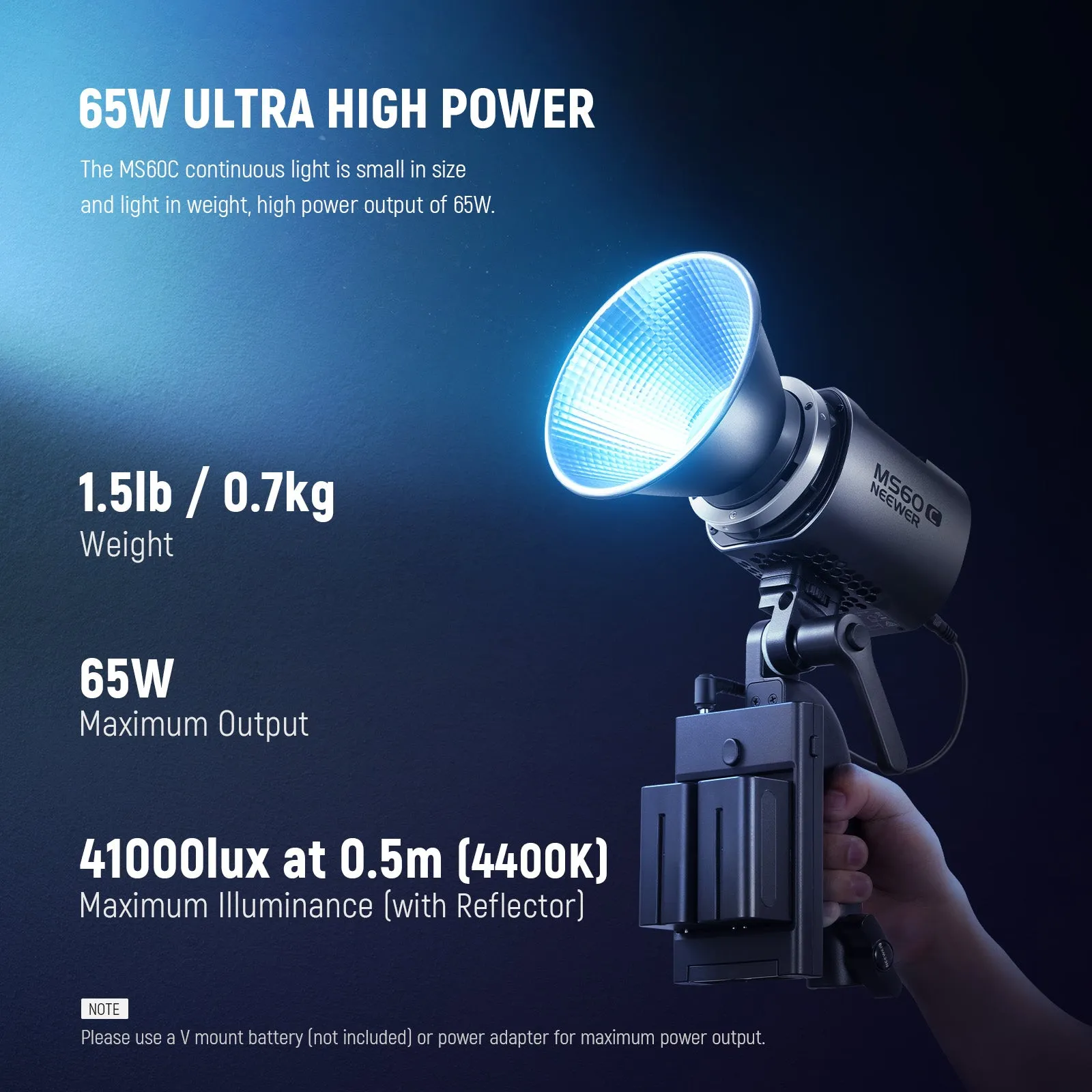 NEEWER MS60C RGB LED Video Light Handheld Spotlight