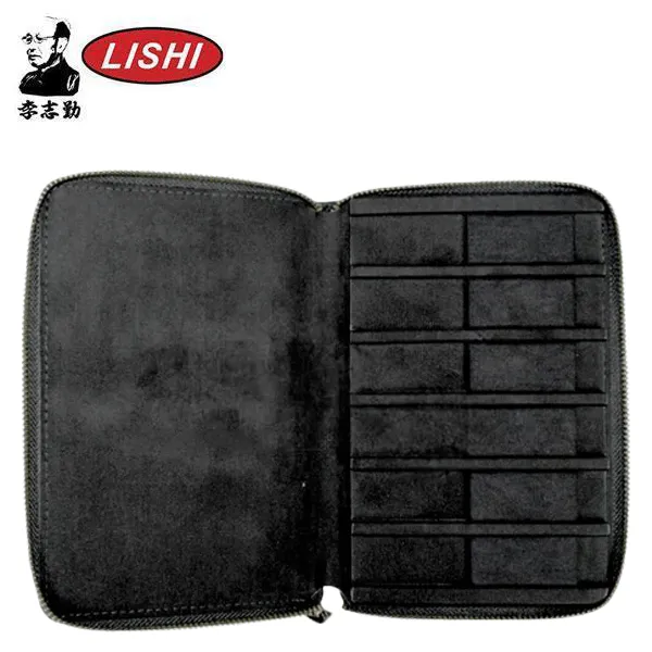 Original Lishi - Premium Quality Leather Tool Case - Locksmith Tool Case For Holding 6 Residential And Auto Tools