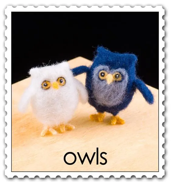 Owls Needle Felting Kit - Intermediate