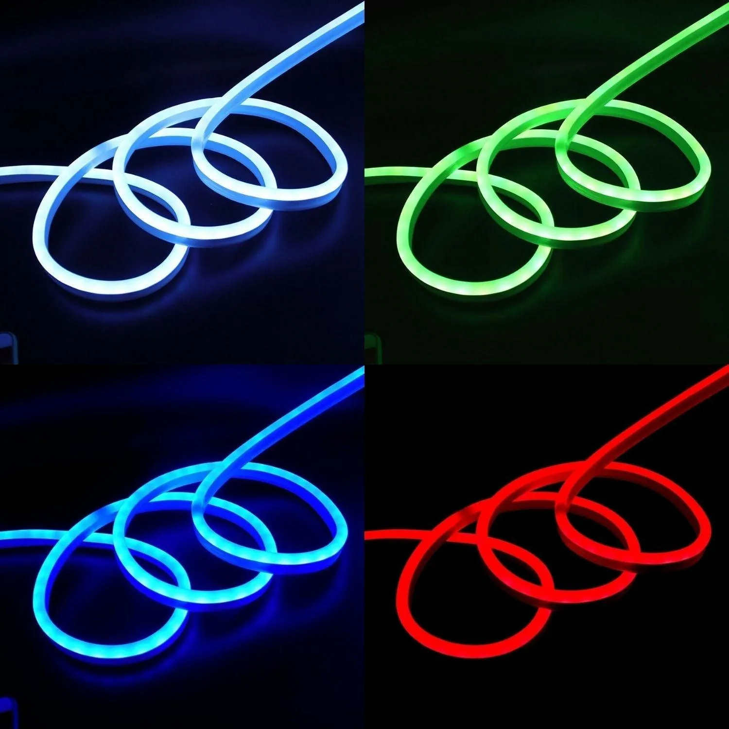 RGB LED Neon Flex 220V 240V 10x20mm Flat Shape IP65 Bluetooth App Control