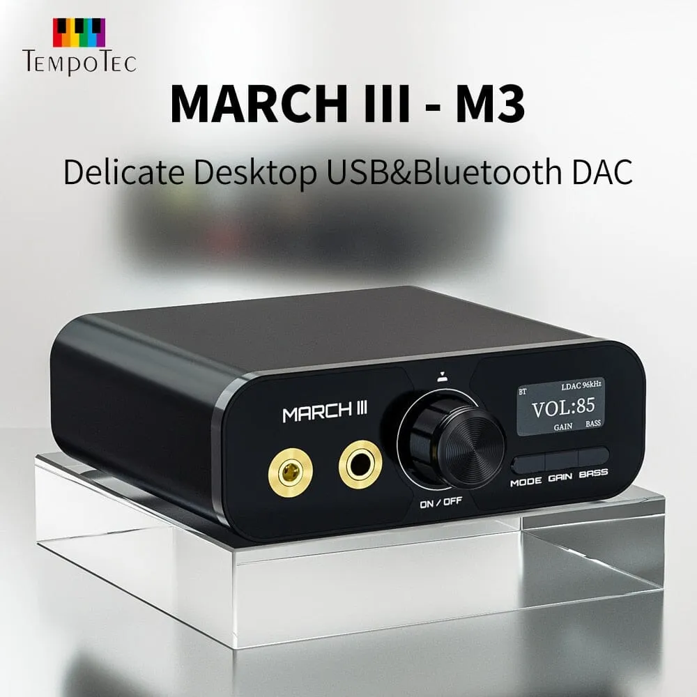 TempoTec March III - M3 Desktop USB DAC & Bluetooth Audio DAC Receiver