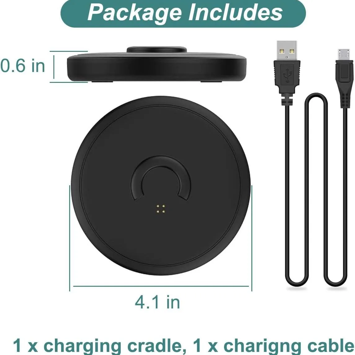 THRE Charging Cradle for Bose Soundlink Revolve/Revolve /Revolve 2, Charger Cradle Dock with USB Cable for Bose Revolve Portable Speaker