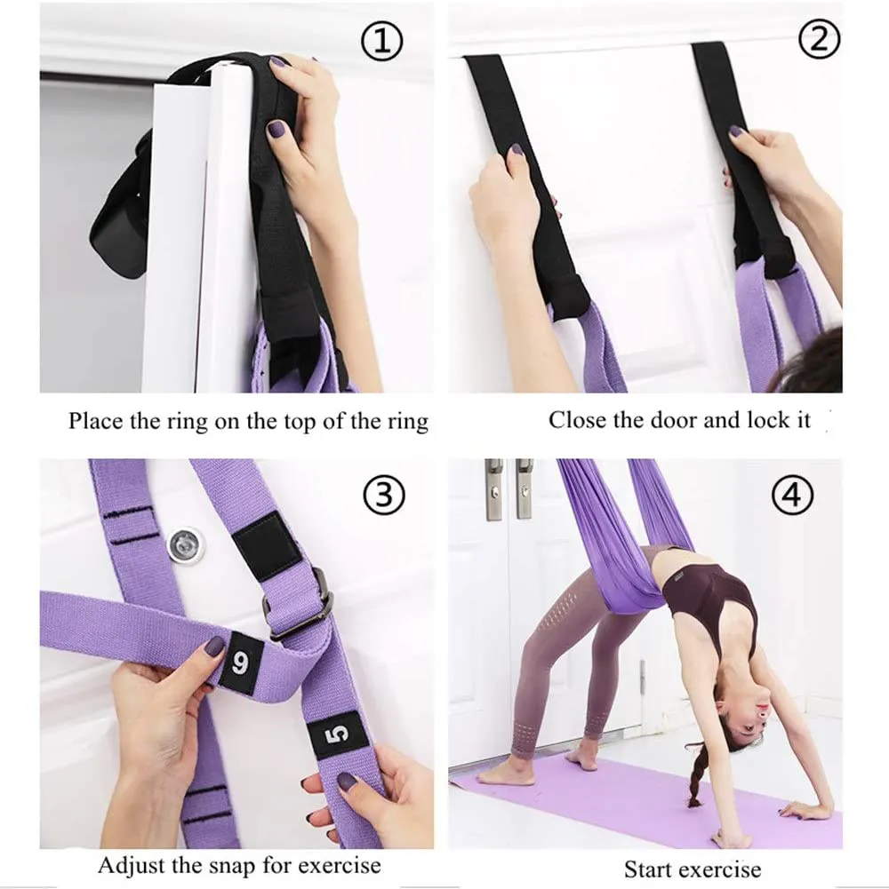 TOCO FREIDO Waist Back Leg Stretch Strap/Yoga Fitness Band, Leg Stretching Assist Trainer, Yoga Stretcher, Back Bend Split Inversion Strap for Fitness, Dance, Ballet, Gymnastics